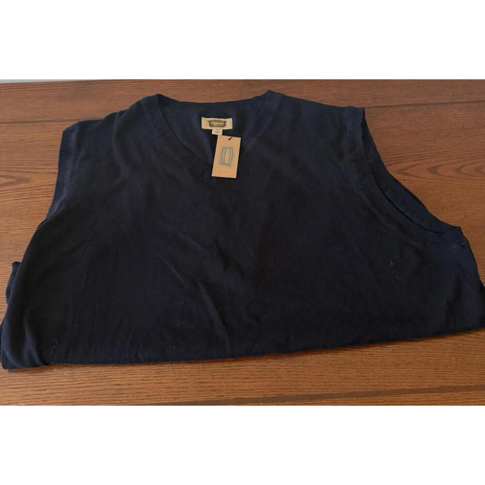 The Foundry Vest Men’s Size 4XL Black Knit V-Neck Shirt Top Sleeveless NWT